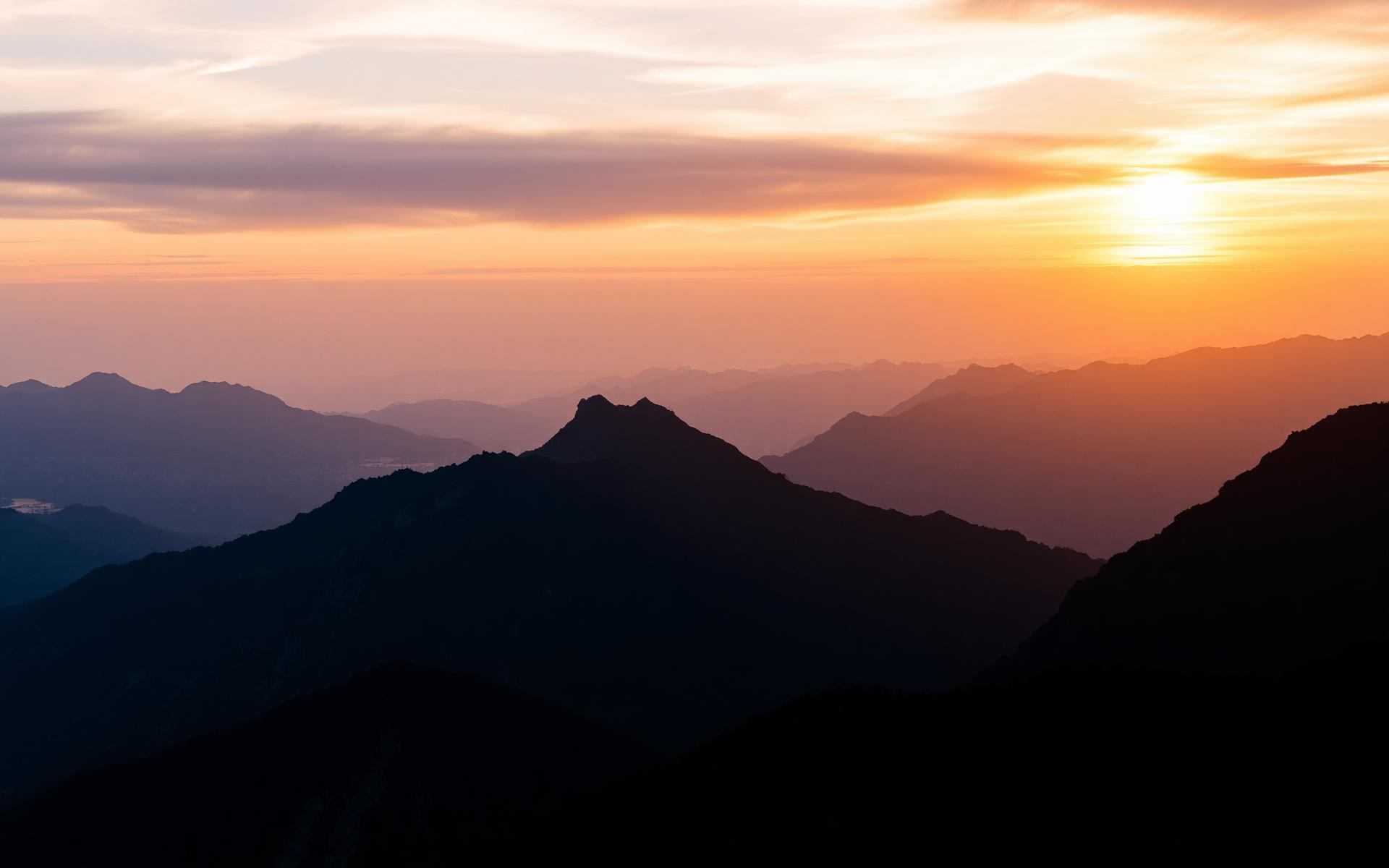 Mountain sunset