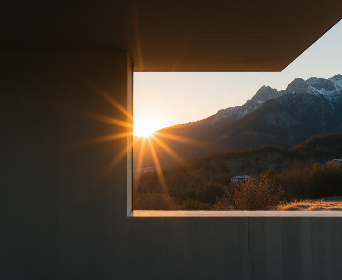 Architectural sunset