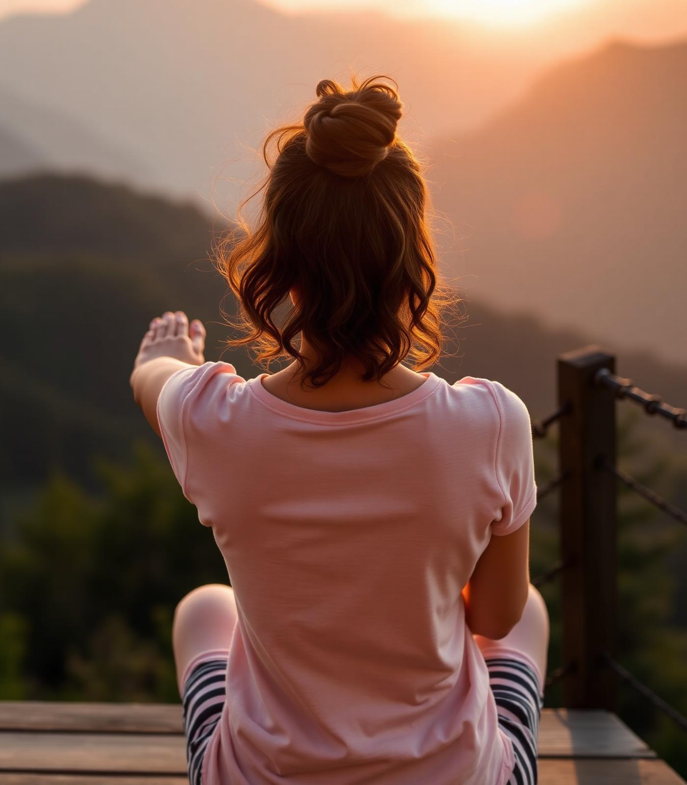 Meditation at sunrise